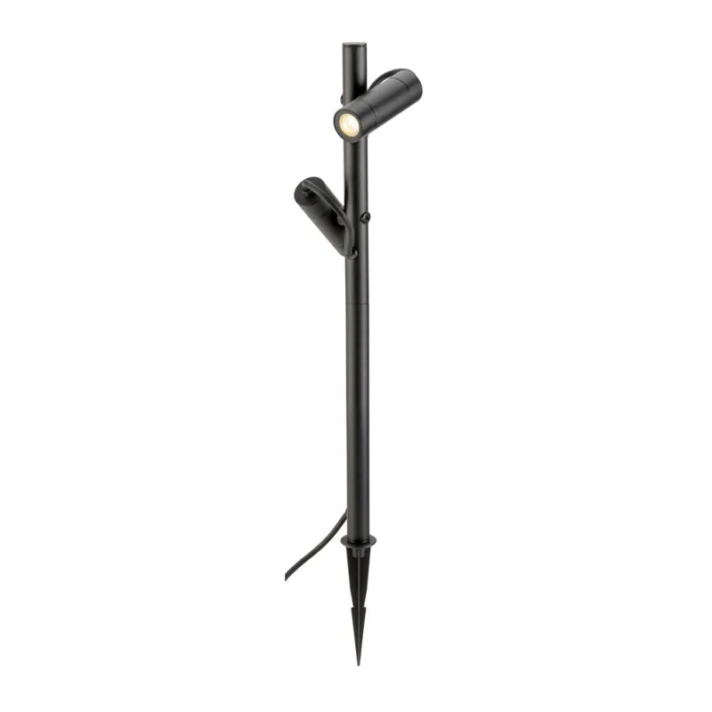 SLV HELIA SLIM 2L Estaca de Jardín con Enchufe Negro Precio Económico