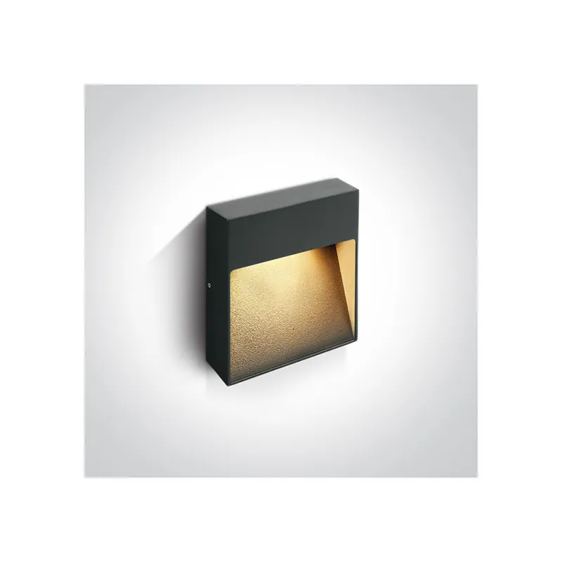 Rebajas ONE LIGHT Aplique cuadrado antracita LED 9W