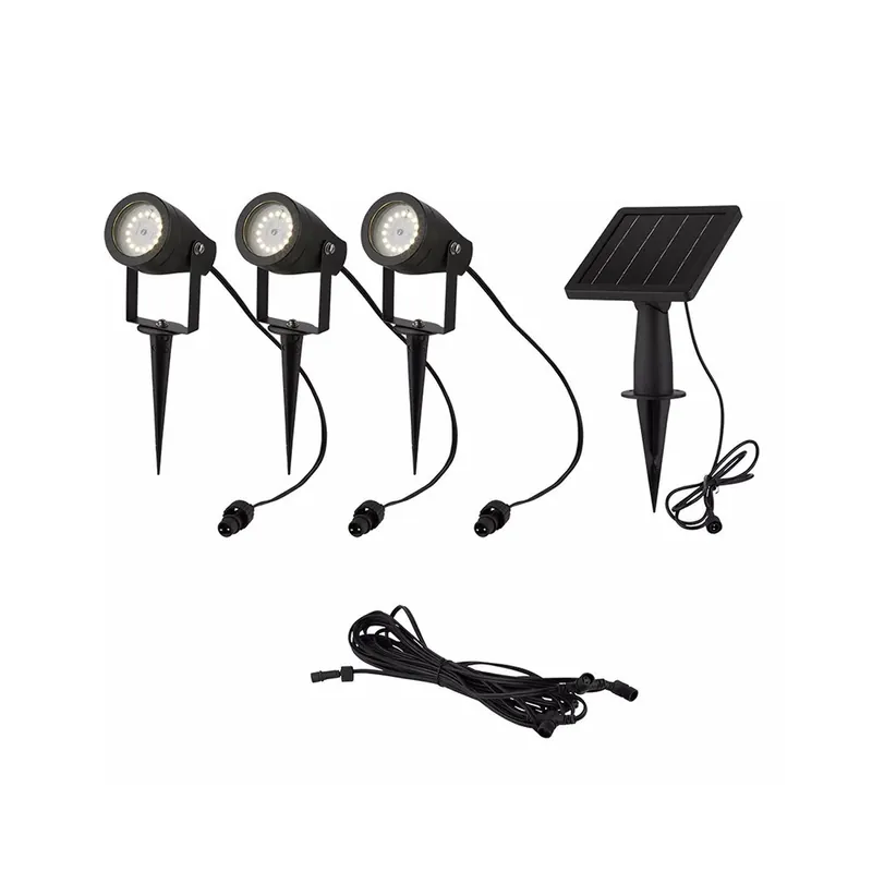 Artesanal LIGHTED Set de 3 Piquetas Solares Areca
