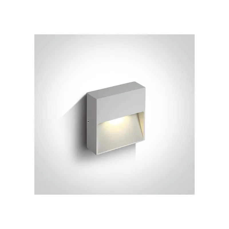 Solo Hoy ONE LIGHT Aplique cuadrado blanco LED 3W