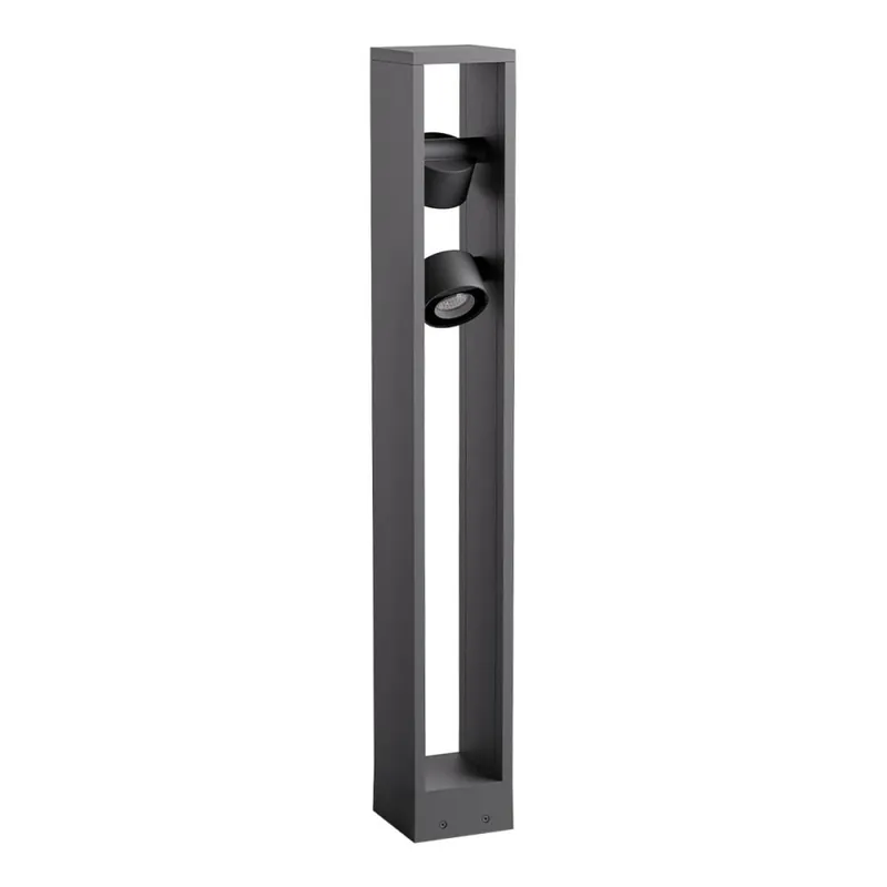 REDO XROCK H80 Baliza con Proyectores Gris Oscuro 2x9W IP65 Entrega Rápida