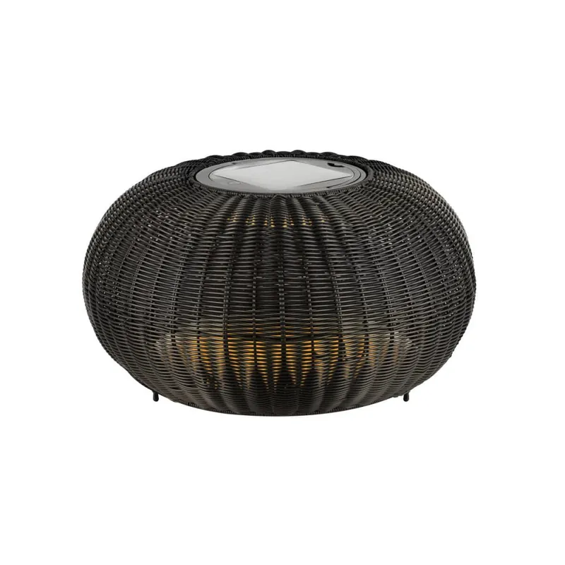 SLV ADEGAN FLAT Lámpara de Suelo Solar Negro Hecho A Mano