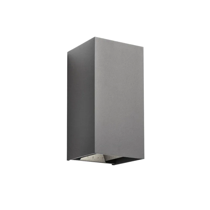 Stock Limitado REDO VARY Aplique Doble Emisión Gris Oscuro 3000K