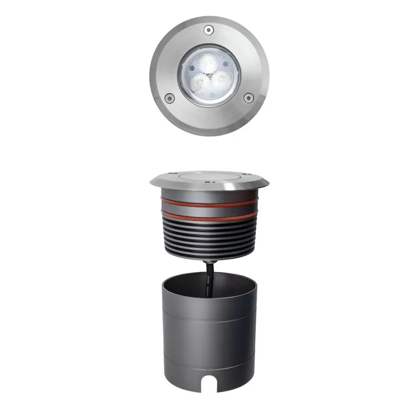 ARELUX XGROUND RGB 133 Empotrable Acero Tendencia