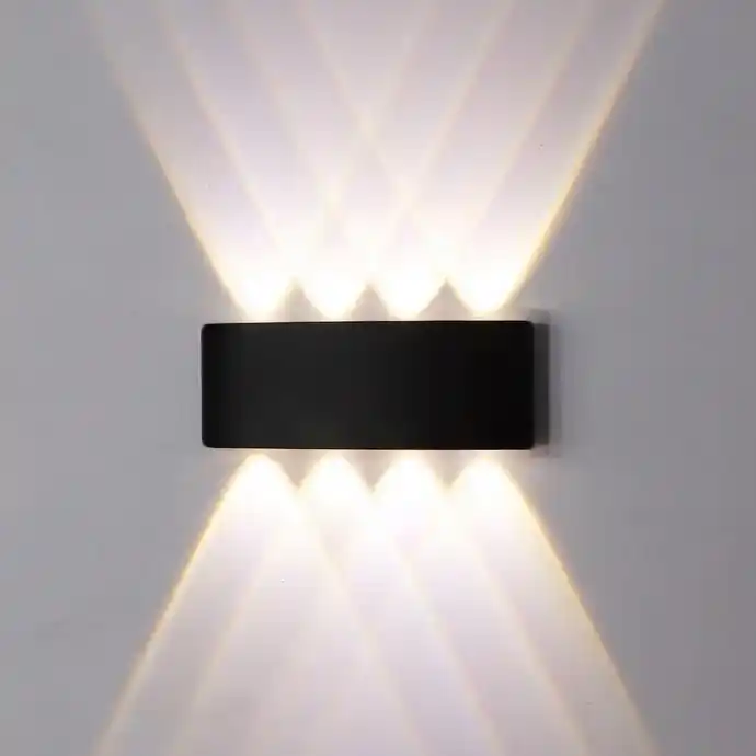 Tendencia Top Light - Aplique LED para exterior RAY LED/8W/230V IP44 4000K negro