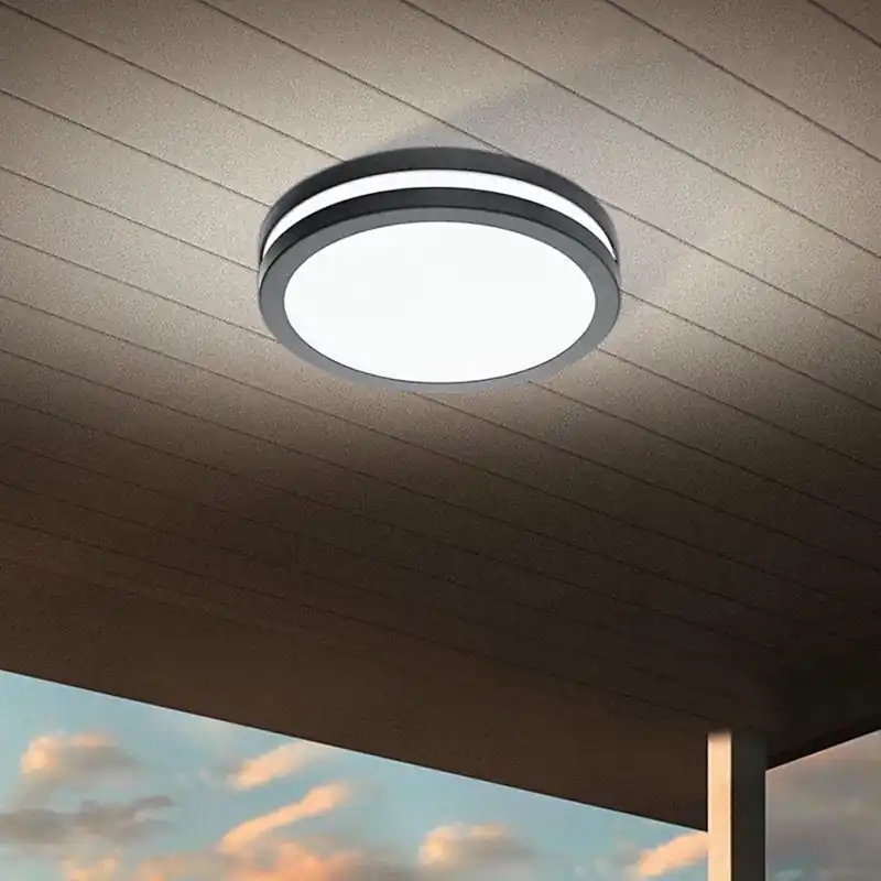 Tendencia Eglo 33571 - Luminaria de techo para baño LED regulable LOCANA-C LED/14W/230V IP44 antracita