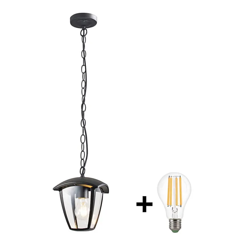 Profesional Brilagi - Lámpara colgante LED de exterior LUNA 1xE27/60W/230V IP44