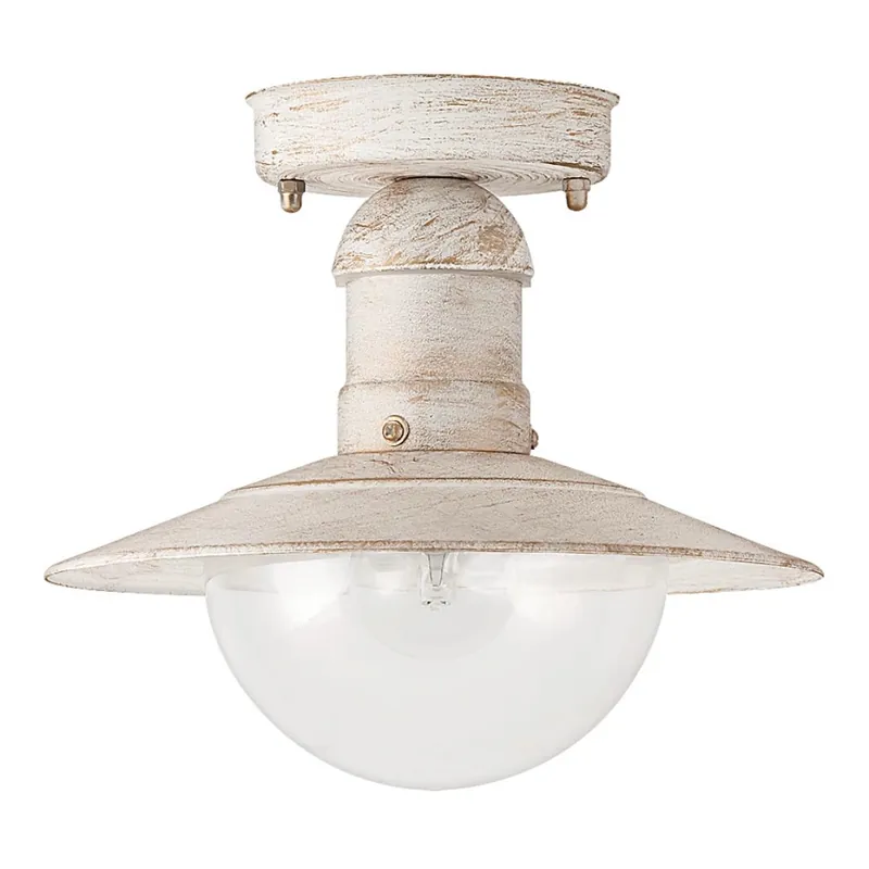 Alta Calidad Brilagi - Lámpara de techo exterior MOLDE 1xE27/60W IP44 blanca/pátina