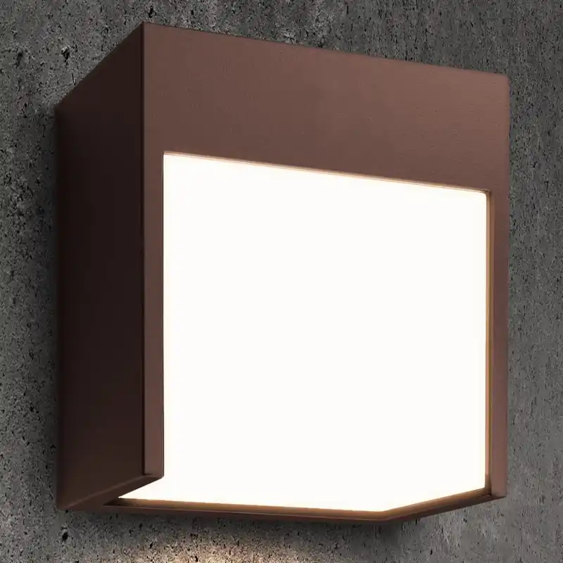 Promoción Exclusiva Brilagi - Aplique LED de pared para exterior TERNI LED/12W/230V marrón IP44