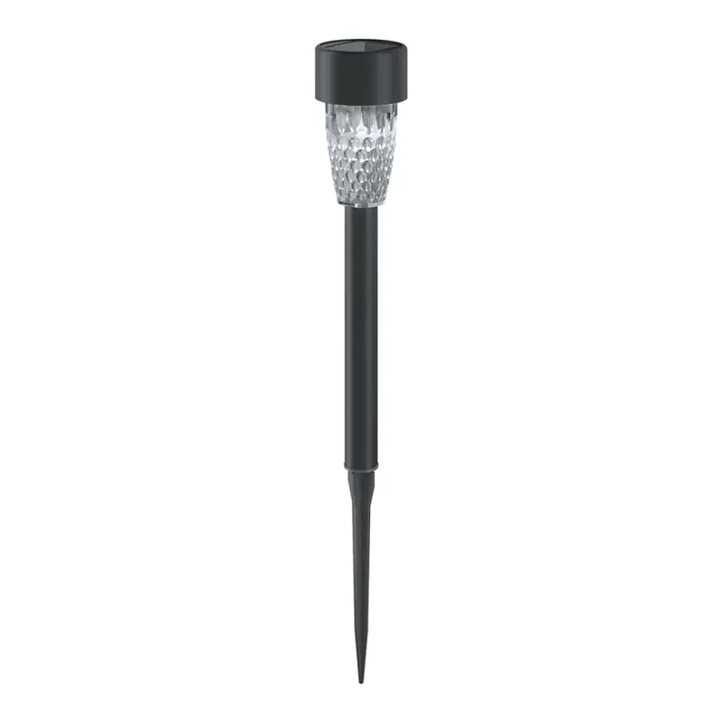 Aigostar - Lámpara solar LED LED/0,006W/1,2V 40 mAh 29,7 cm negro 6500K IP44 Hecho A Mano