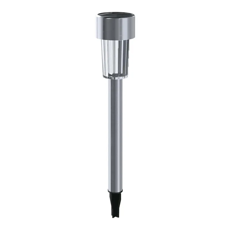 Aigostar - Lámpara solar LED LED/0,006W/1,2V 29,5 cm 40 mAh cromo mate 6500K IP44 Envío Internacional