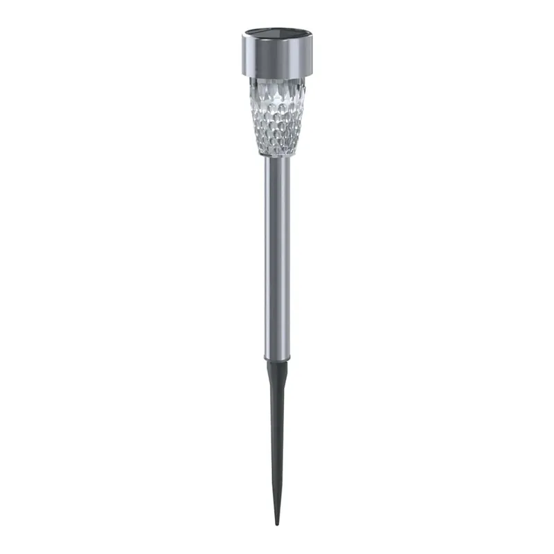 Última Oportunidad Aigostar - Lámpara solar LED LED/0,006W/1,2V 40 mAh 29,7 cm cromo mate 6500K IP44