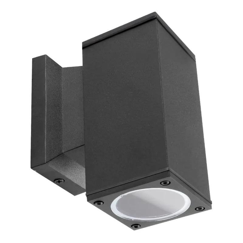 Aigostar - Aplique de exterior 1xGU10/230V negro IP65 cuadrado Precio De Fábrica