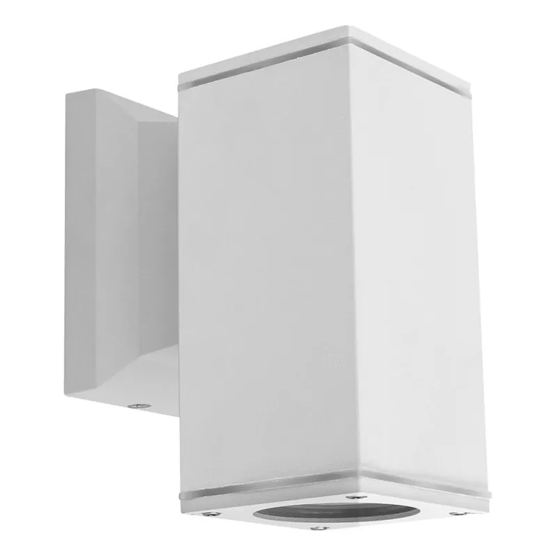 Aigostar - Aplique de exterior 1xGU10/230V blanco IP65 cuadrado Artesanal