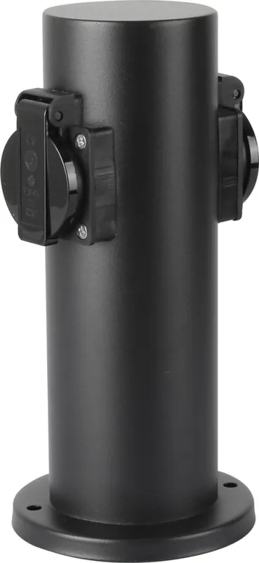Tendencia Brilagi - Columna de enchufes para exterior PILLAR 2Z SCHUKO 230V IP44 negro