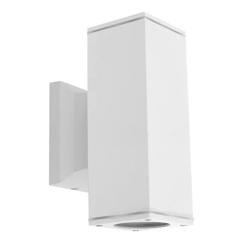 Aigostar - Aplique de exterior 2xGU10/230V blanco IP65 cuadrado Stock Limitado