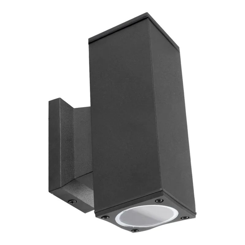 Aigostar - Aplique de exterior 2xGU10/230V negro IP65 cuadrado Más Vendido