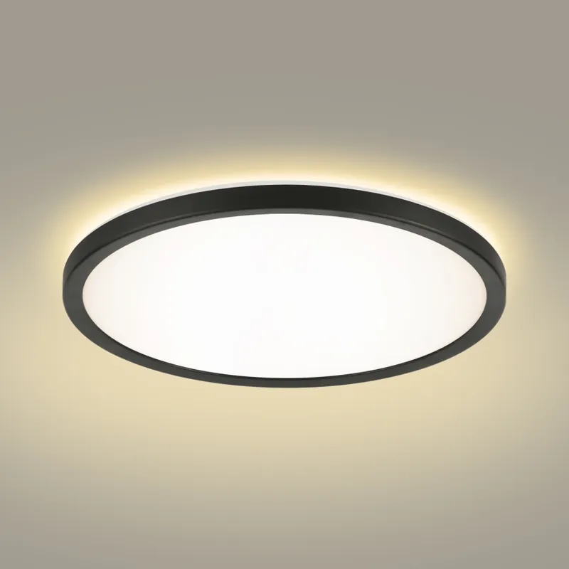 Stock Limitado Brilagi - Plafón LED de baño ULTRA SLIM LED/24W/230V diá. 42 cm negro IP54