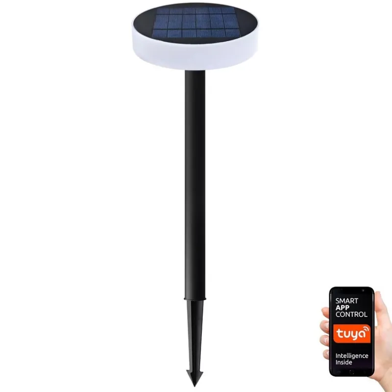 Profesional Immax NEO 07910L - Lámpara solar LED RGB regulable con sensor NEO LITE LED/1W/5V redonda IP54 Tuya 1300 mAh