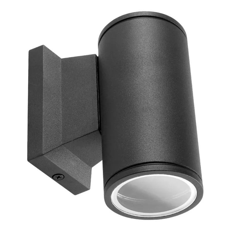 Alta Calidad Aigostar - Aplique de exterior 1xGU10/230V negro IP65 redondeado
