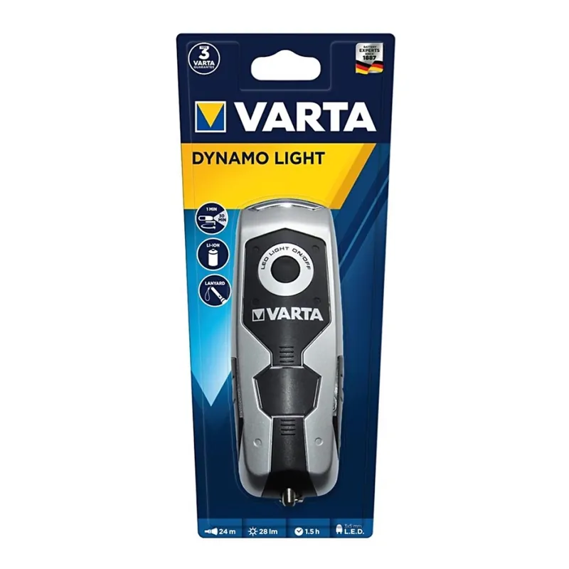 Varta 17680101401 - Linterna recargable LED DYNAMO LIGHT LED/120 mAh IPX4 Envío Exprés