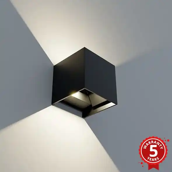 APLED - LED Aplique exterior CUBE 2xLED/3W/230V IP65 Auténtico