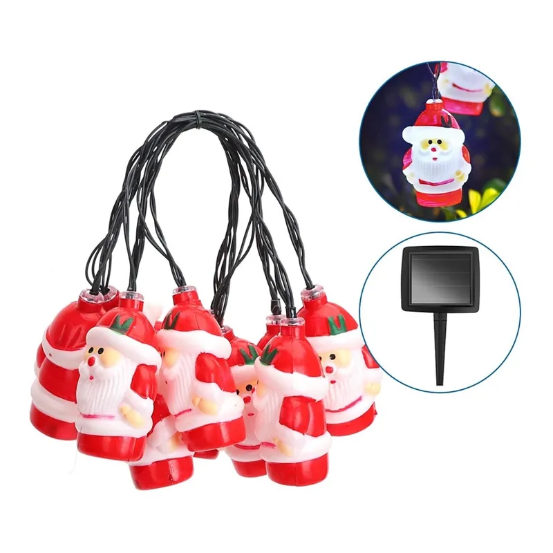 Aigostar - Cadena solar LED de navidad 10xLED/3,8 m IP44 blanco frío 400 mAh Últimas Unidades