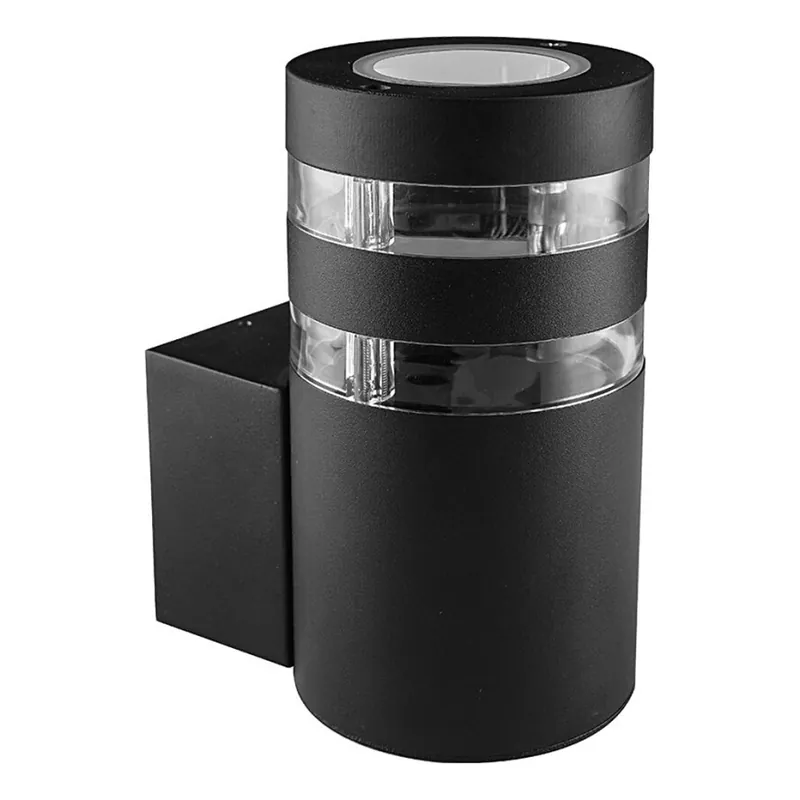Prezent 31306 - Aplique de exterior DAIMA 1xGU10/10W/230V IP44 negro Lujoso