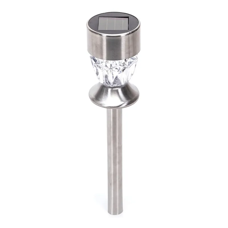 Última Versión Aigostar - Lámpara solar LED LED/0,006W/1,2V 35,5cm cromo mate 100 mAh 3000K IP44