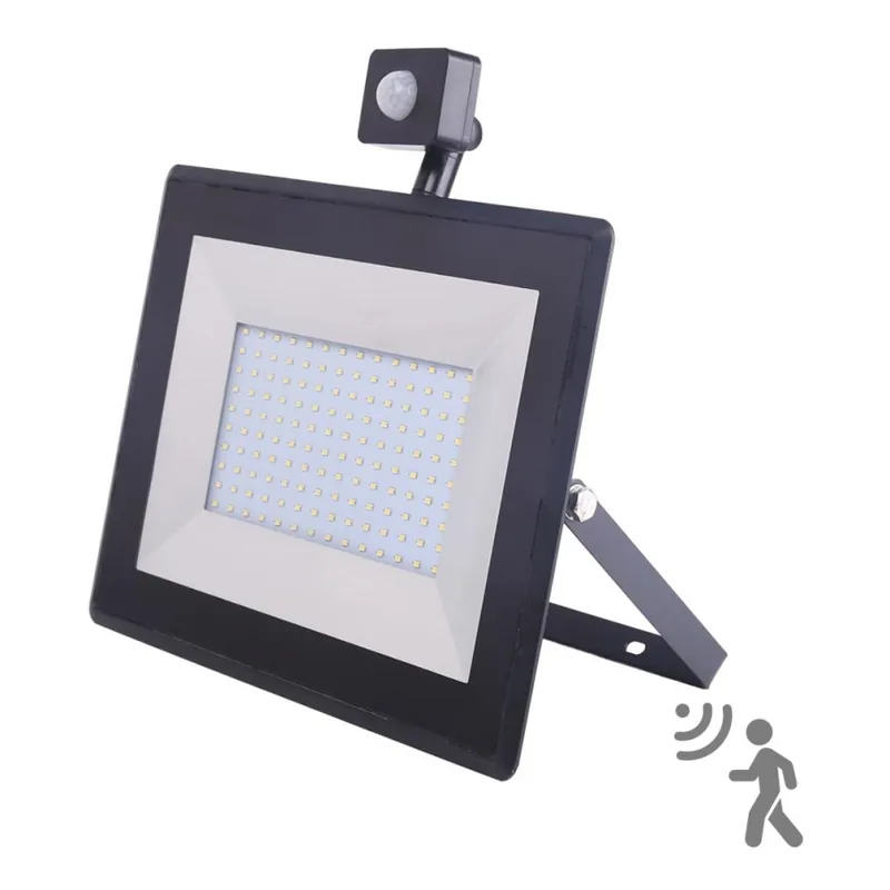 Aigostar - Proyector LED con sensor LED/100W/230V IP65 negro Nuevo Modelo