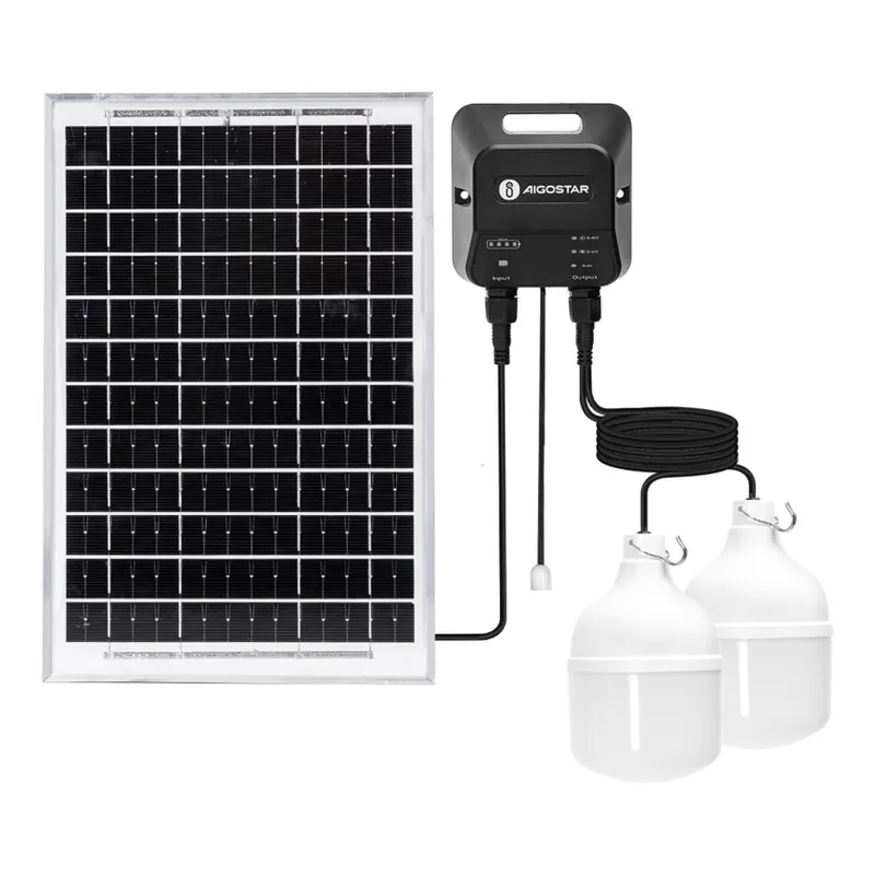 Aigostar - Lámpara solar LED 2xLED/35W/12V 6000 mAh 6500K diá. 10 cm + control remoto Bestseller