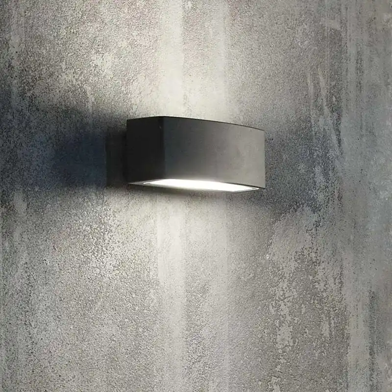 Stock Limitado Ideal Lux - Aplique de exterior ANDROMEDA 1xE27/60W/230V IP55 negro