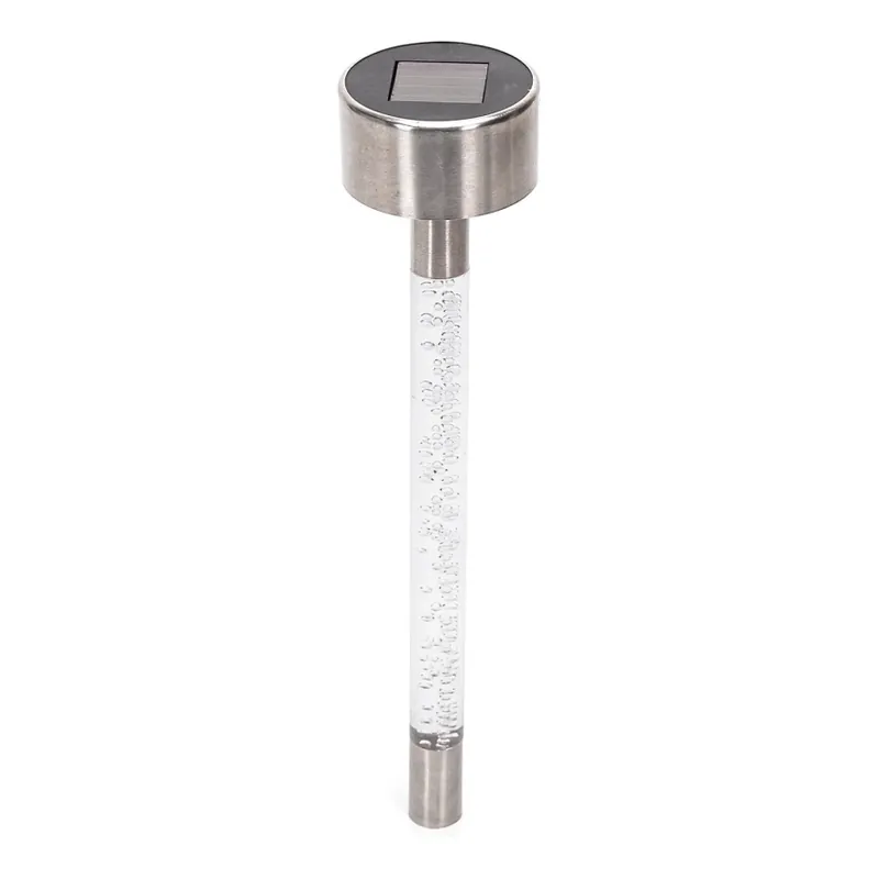 Aigostar - Lámpara solar LED LED/0,006W/1,2V 36,7cm cromo mate 6500K IP44 Nueva Colección