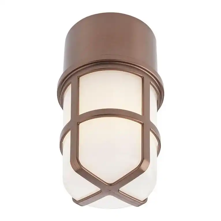 Redo 90194 - Lámpara de exterior tipo foco TRITON 1xE27/28W/230V IP54 cobre Precio Económico