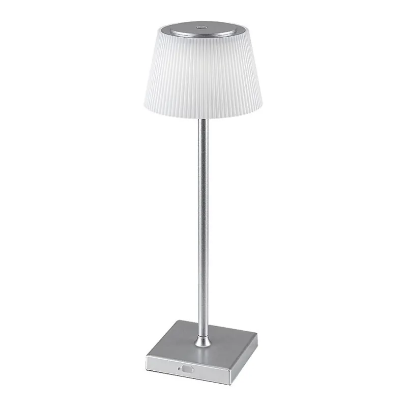 Rabalux - Lámpara de mesa LED recargable y regulable LED/4W/3,7V 1800 mAh 3000-5000K IP44 plata Envío Internacional