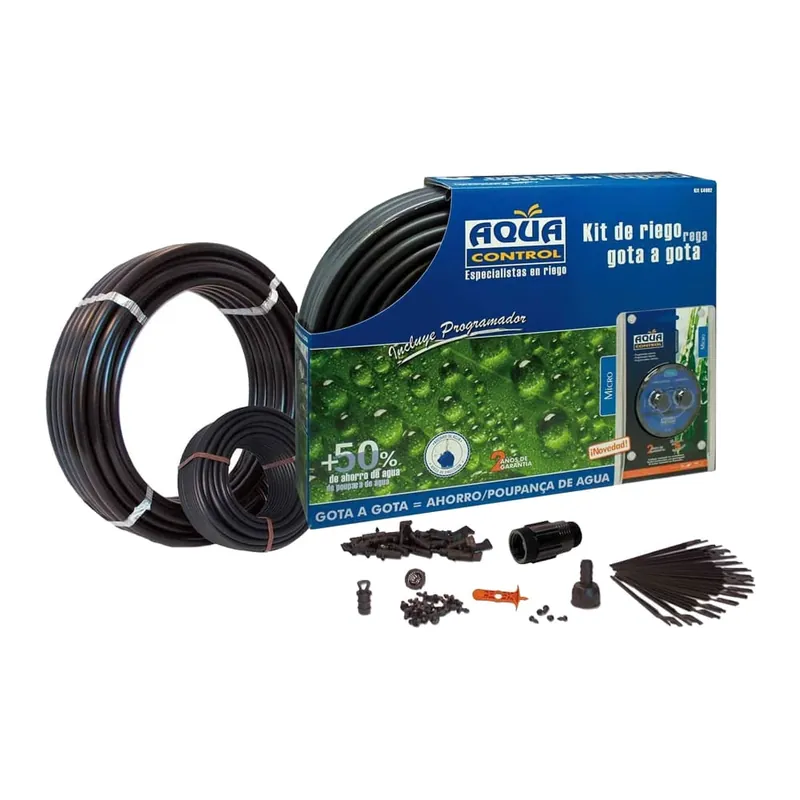 Entrega Rápida Kit de Riego por Goteo con programador Aqua Control