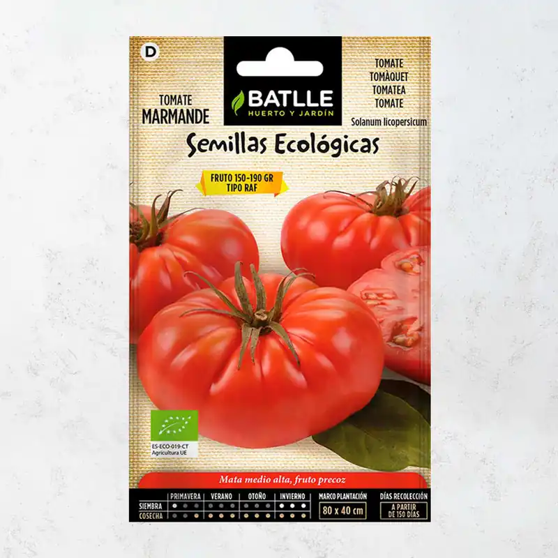 Semillas ecológicas de tomate marmande raf Moderno