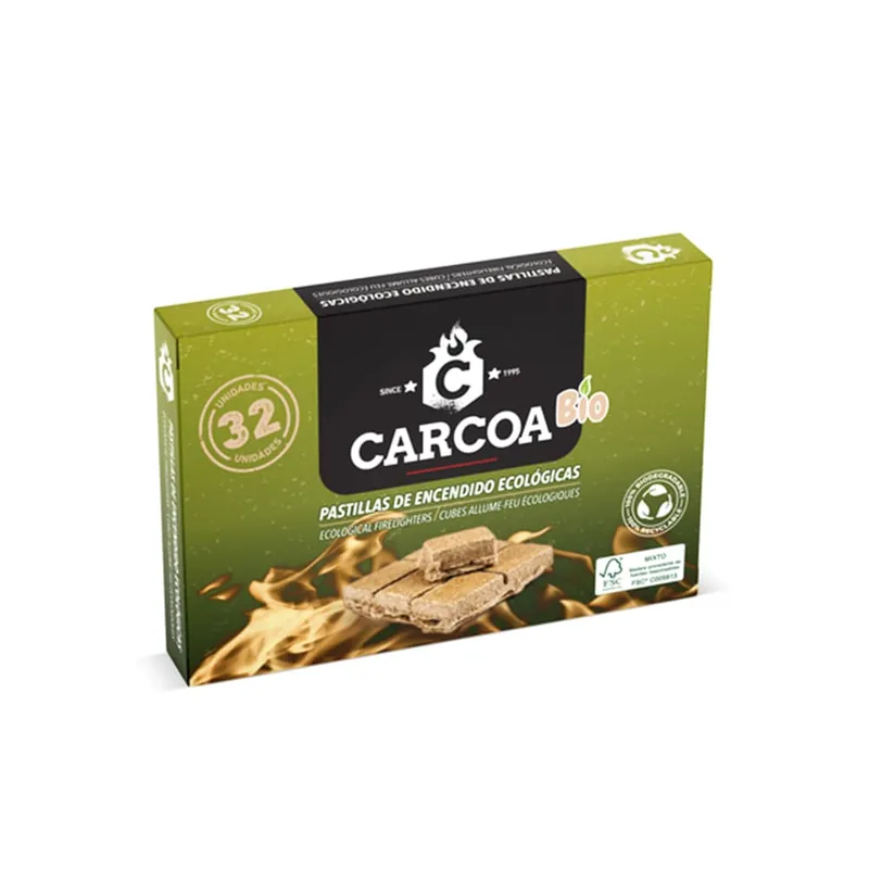 Pastillas para encendido de Barbacoa ecológicas Carcoa Bio Auténtico