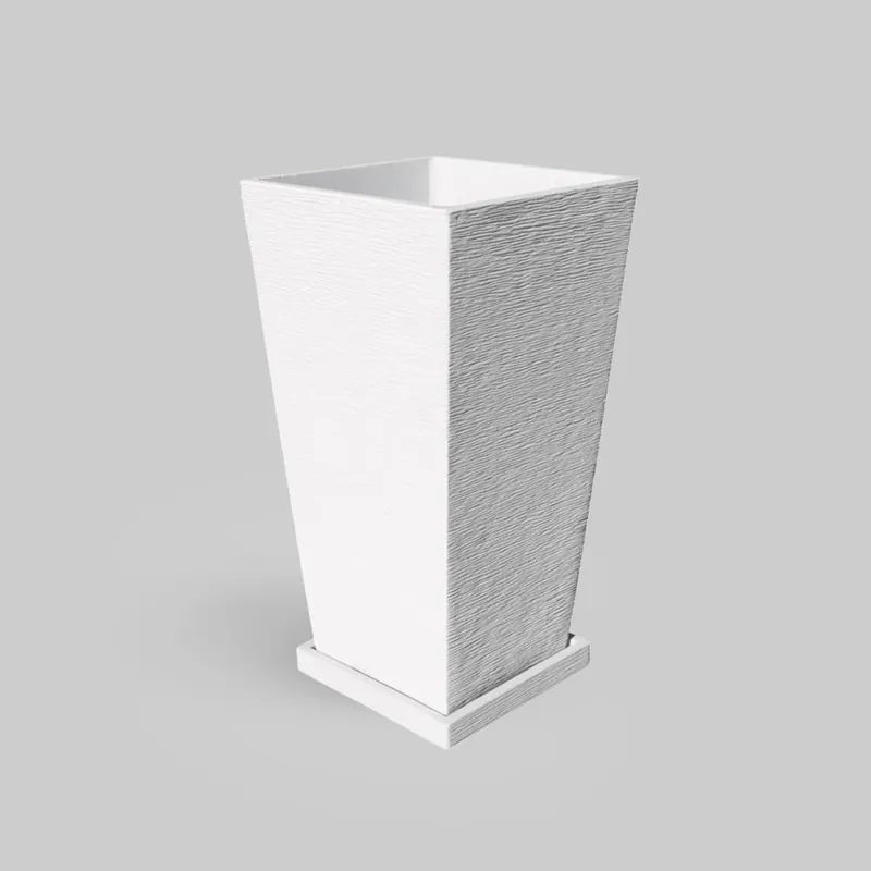 Promoción Maceta Framusa de gres Vasari blanca (Vaso)