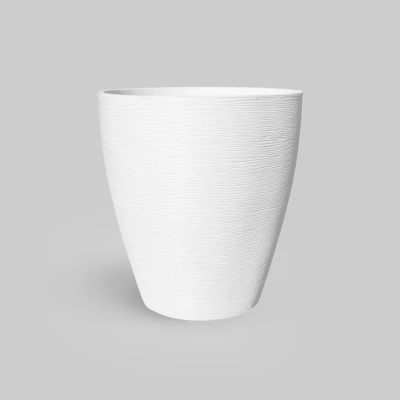 Envío Internacional Maceta Framusa de gres Melva blanca (Campana)