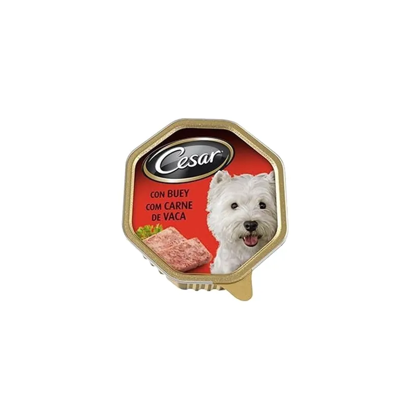 Cesar alimento húmedo paté de buey Edición Limitada