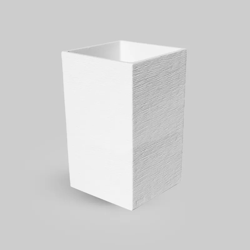 Maceta Framusa de gres Aspel blanca (Cubo alto) Profesional