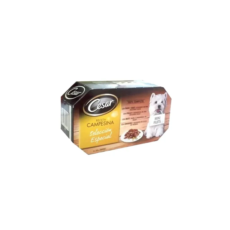 Promoción Cesar alimento húmedo campesina 4 latas