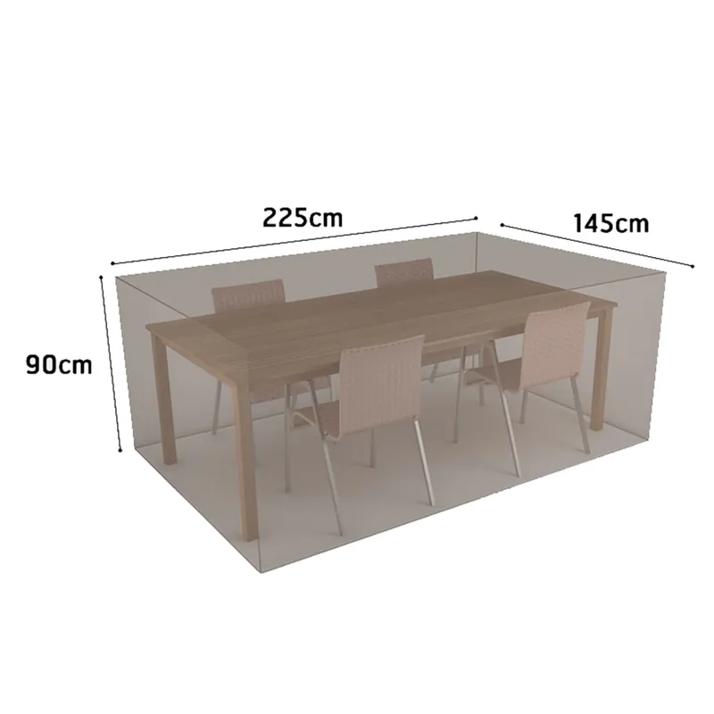 Funda Protectora para Conjunto de Mesa Rectangular y 4 Sillas 225x145x90 cm Ordena Ya