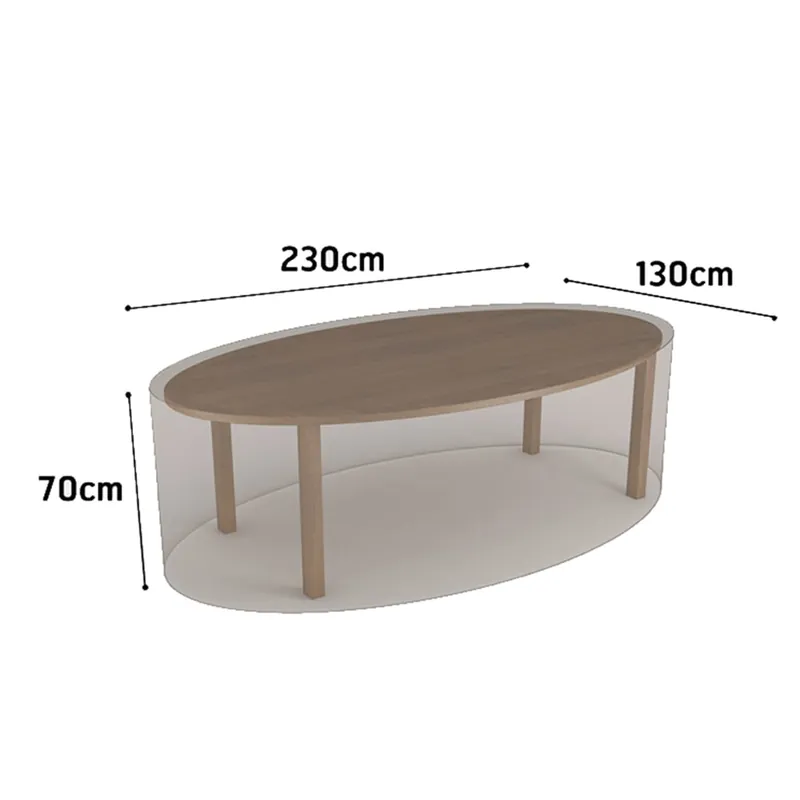 Envío Internacional Funda Protectora de Mesa Ovalada 230x130x70 cm