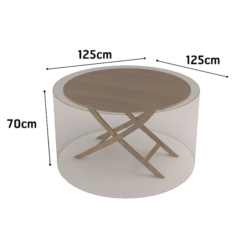 Funda Protectora de Mesa Redonda 125x125x70 cm Envío Exprés