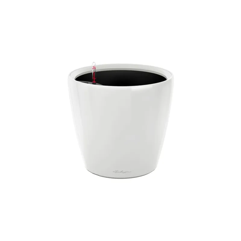 Maceta Autorriego Lechuza Clásico Premium blanco brillo Precio De Fábrica