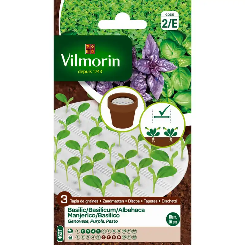 Exclusivo Semilla 3 discos albahaca 3x10cm