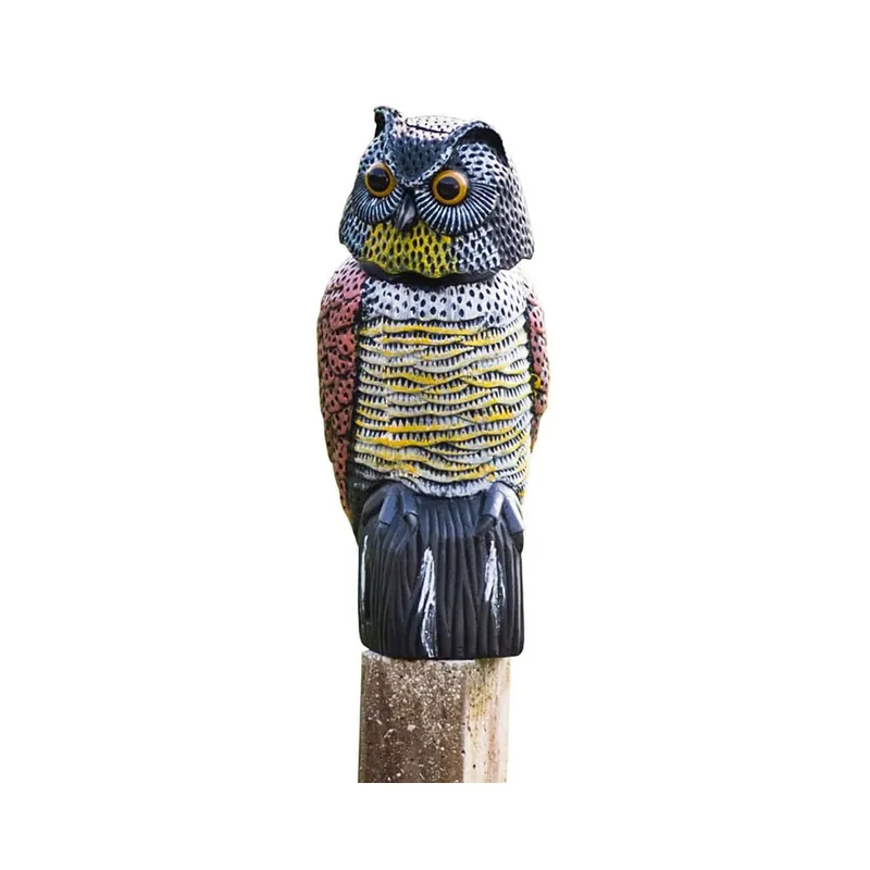 Precio De Oferta Búho espantapájaros con cabeza giratoria