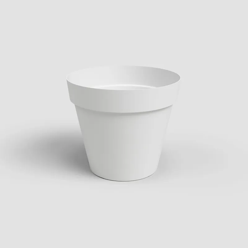 Nuevo Modelo Maceta de plástico Artevasi blanca Capri redonda